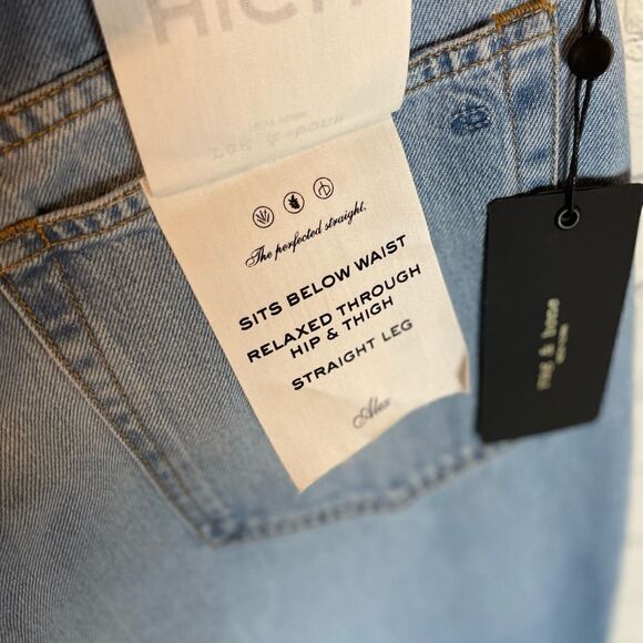 RAG AND BONE Alex Non stretch High Waist Straight Leg Fly buttons Jeans - Picture 12 of 14